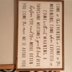 Wall hanging sign